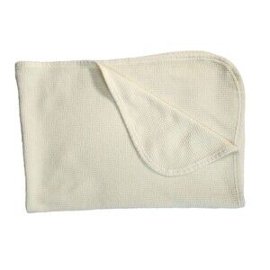 Vintage Carter's Thermal Baby Blanket Security Receiving Yellow USA 26" x 36"